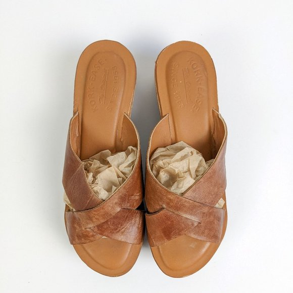Kork-Ease Sabrina Leather Strappy Platform Sandal Brown Size 6/36.5 - Picture 3 of 16